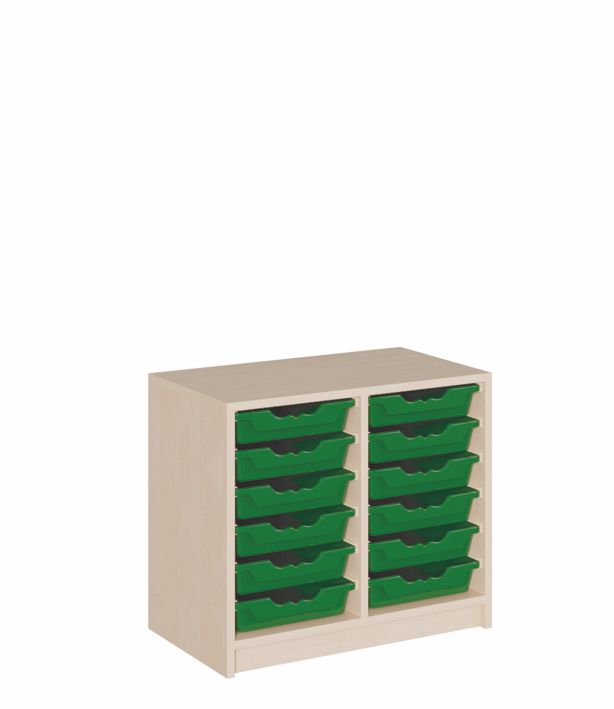 K Schrank 70,5 x 60 cm, 12 ErgoTray Boxen M 